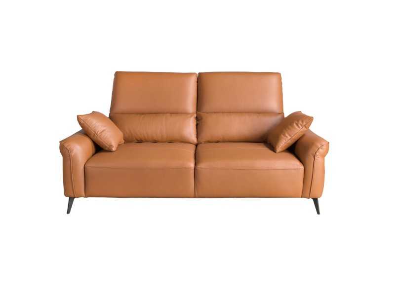 Modern design 3-seater sofa upholstered in genuine leather - AMAYA 3
