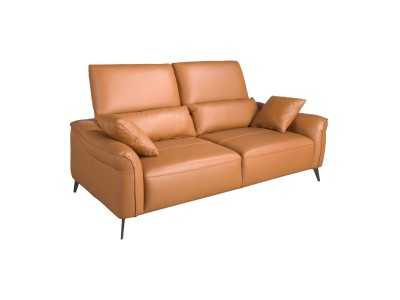 Modern design 3-seater sofa upholstered in genuine leather - AMAYA 3