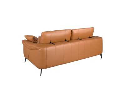 Modern design 3-seater sofa upholstered in genuine leather - AMAYA 3