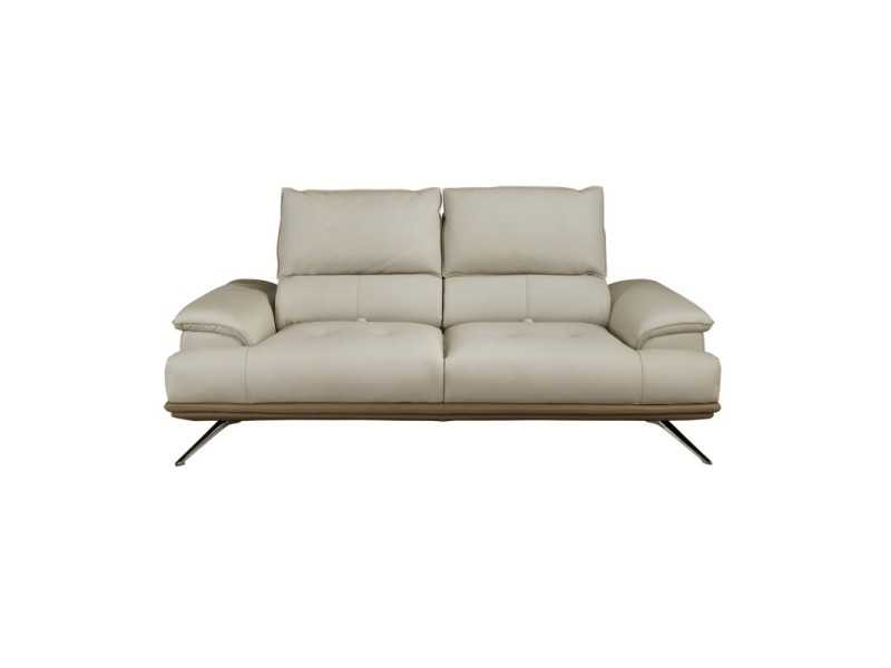 Modern design 2-seater sofa upholstered in genuine leather - ACUORE 2
