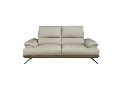 Modern design 2-seater sofa upholstered in genuine leather - ACUORE 2