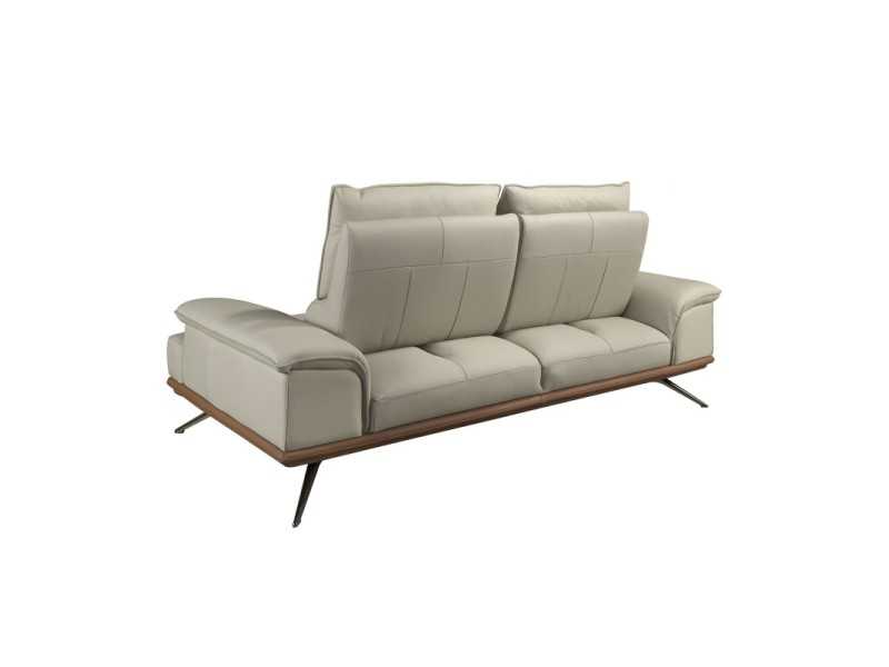 Canapé 2 places au design moderne, tapissé de cuir véritable - ACUORE 2