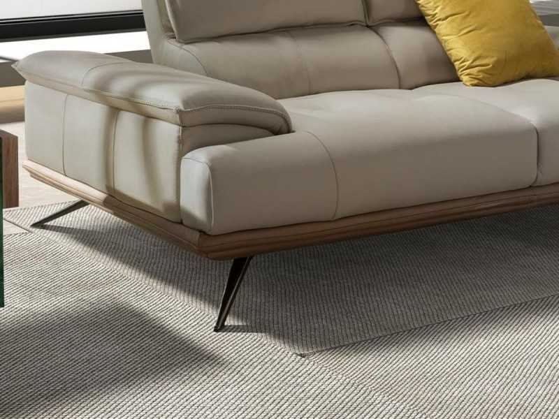 Modern design 2-seater sofa upholstered in genuine leather - ACUORE 2