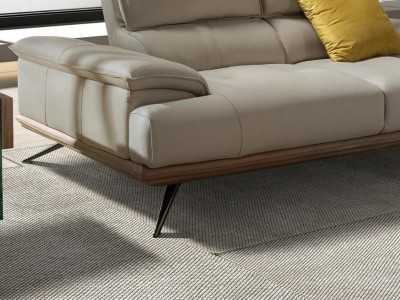 Canapé 2 places au design moderne, tapissé de cuir véritable - ACUORE 2 Canapé 2 places au design moderne, tapissé de cuir véritable - ACUORE 2