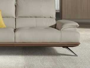 Modern design 3-seater sofa upholstered in genuine leather - ACUORE 3 2