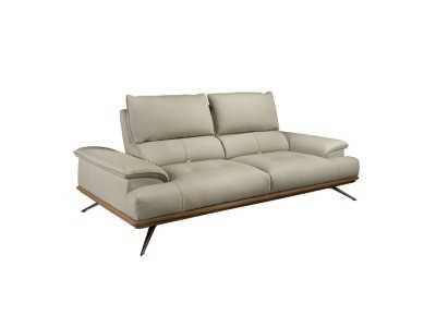 Modern design 3-seater sofa upholstered in genuine leather - ACUORE 3
