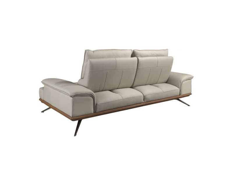 Canapé 3 places au design moderne, tapissé de cuir véritable - ACUORE 3