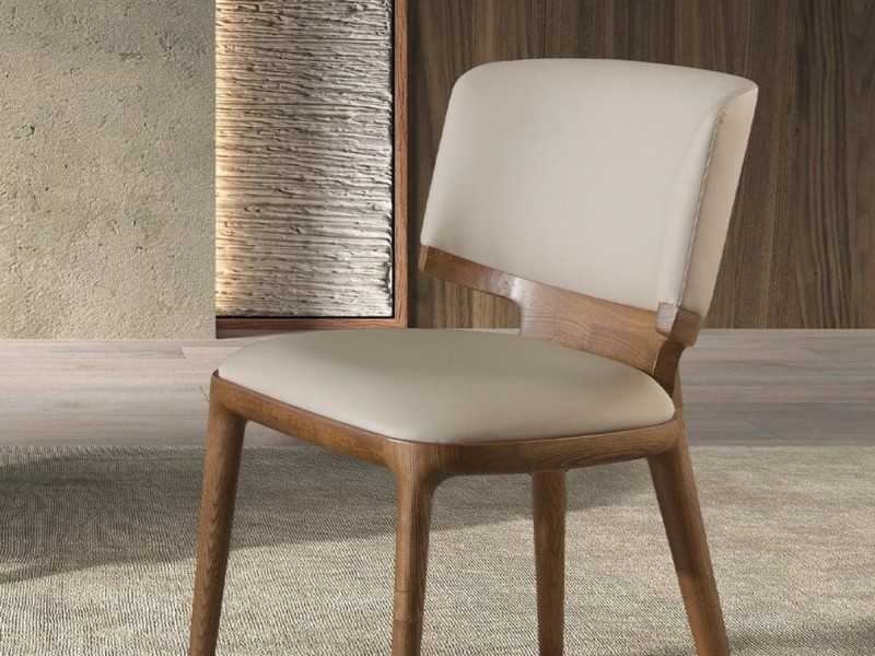Silla de diseño en madera chapada de nogal - ALEXANDRA NOGAL