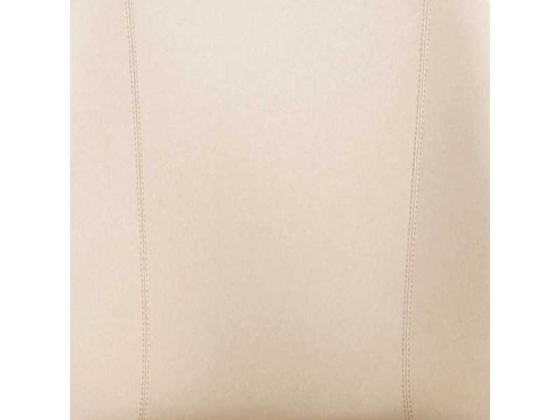 Modern design chair upholstered in cream-colored faux leather - ABATTO