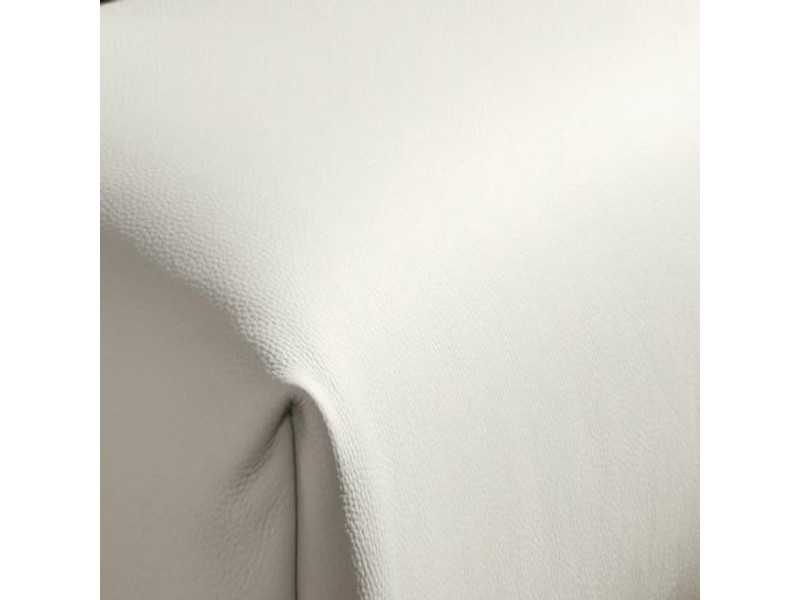 Modern design sofa with chaise longue upholstered in genuine leather - ADELLE D