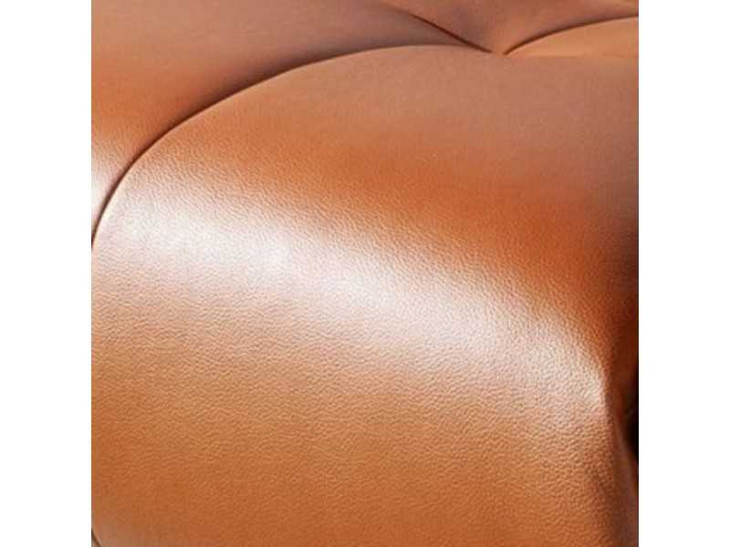 Canapé Chesterfield 2 places tapissé de cuir véritable - BATH 2