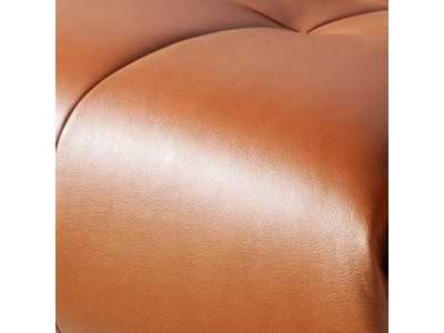 Canapé Chesterfield 2 places tapissé de cuir véritable - BATH 2