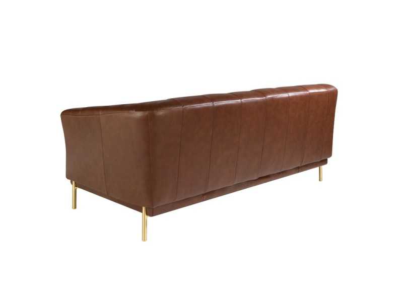 2-seater Chesterfield sofa upholstered in genuine leather - LIVERPOOL 2