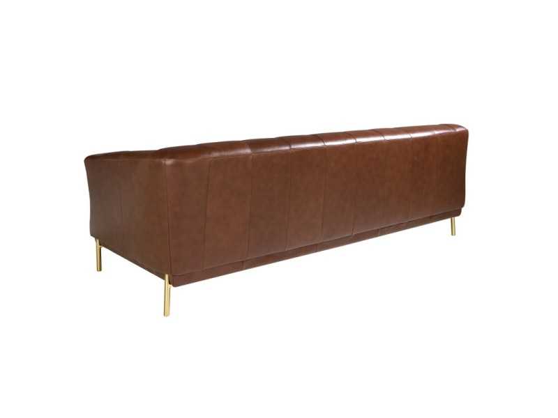 3-seater Chesterfield sofa upholstered in genuine leather - LIVERPOOL 3