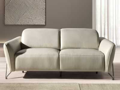 Modern design 2-seater relax sofa upholstered in genuine leather - ARVID 2