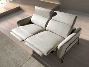 Modern design 2-seater relax sofa upholstered in genuine leather - ARVID 2 2
