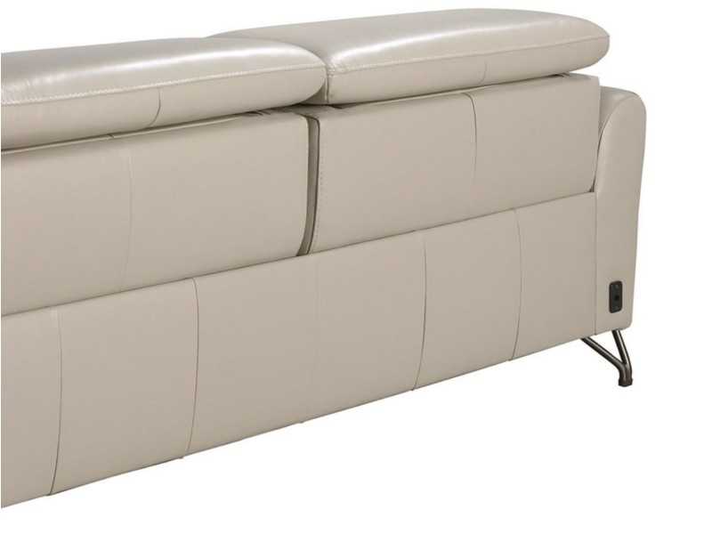 Canapé relax 2 places au design moderne, tapissé de cuir véritable - ARVID 2