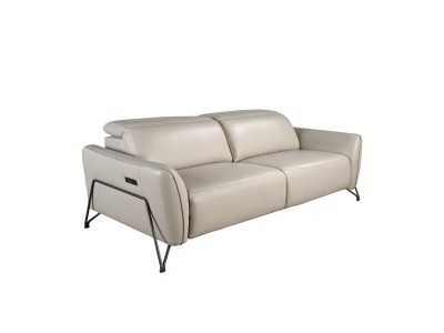 Modern design 3-seater relax sofa upholstered in genuine leather - ARVID 3