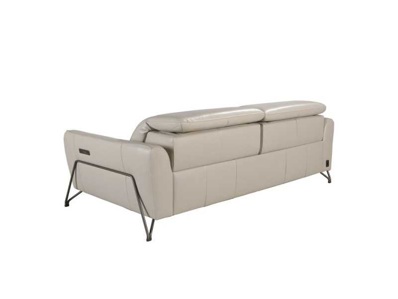 Canapé relax 3 places au design moderne, tapissé de cuir véritable - ARVID 3