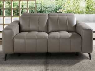 2-seater relax sofa upholstered in genuine leather - BARI 2