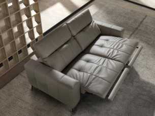 2-seater relax sofa upholstered in genuine leather - BARI 2 2