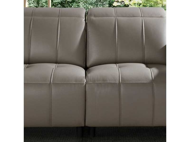 2-seater relax sofa upholstered in genuine leather - BARI 2