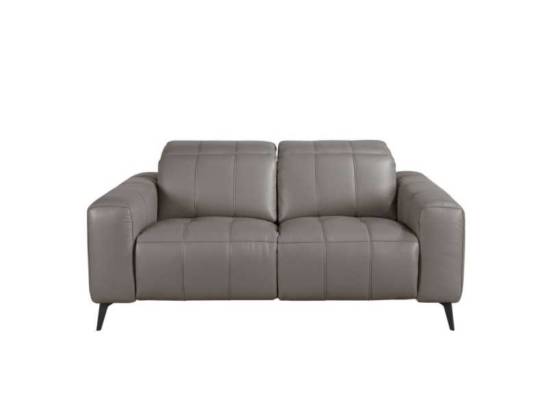 2-seater relax sofa upholstered in genuine leather - BARI 2
