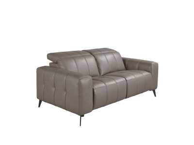 Sofá relax de 2 plazas tapizado en piel genuina - BARI 2