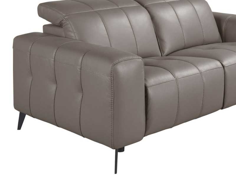 2-seater relax sofa upholstered in genuine leather - BARI 2