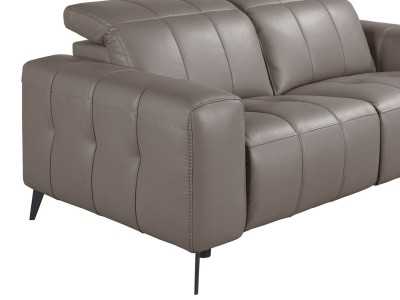 2-seater relax sofa upholstered in genuine leather - BARI 2