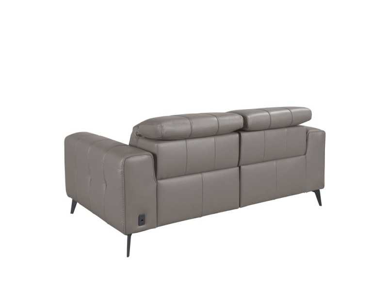 2-seater relax sofa upholstered in genuine leather - BARI 2