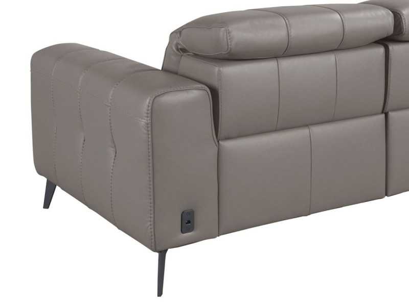 2-seater relax sofa upholstered in genuine leather - BARI 2