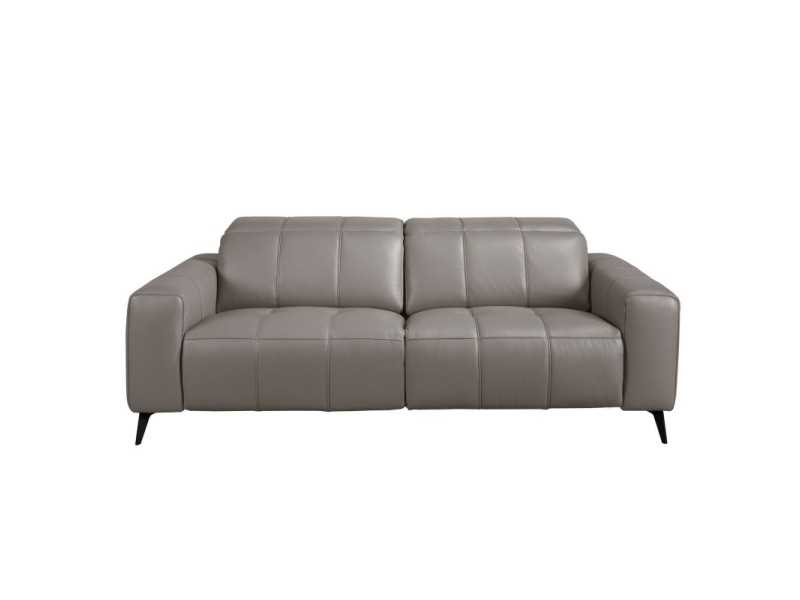 3-seater relax sofa upholstered in genuine leather - BARI 3