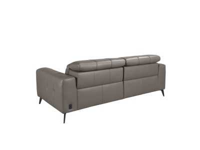 3-seater relax sofa upholstered in genuine leather - BARI 3