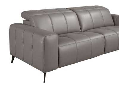 3-seater relax sofa upholstered in genuine leather - BARI 3