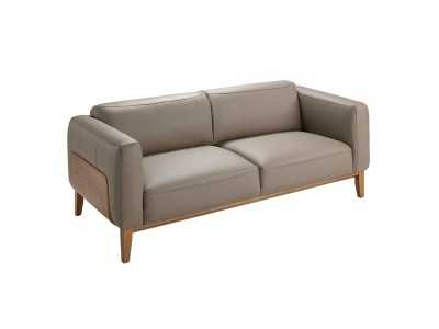 Canapé design tapissé en cuir véritable avec piètement en bois - VERDI VISÓN 3 Canapé design tapissé en cuir véritable avec piètement en bois - VERDI VISÓN 3
