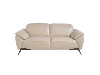 Modern design 2-seater sofa upholstered in genuine leather - PADUA 2