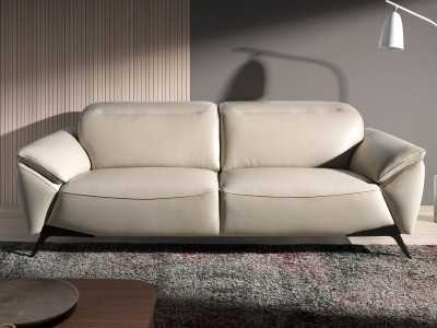 Modern design 3-seater sofa upholstered in genuine leather - PADUA 3