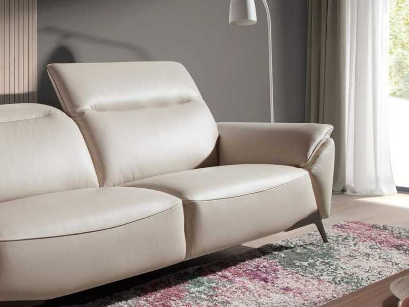 Modern design 3-seater sofa upholstered in genuine leather - PADUA 3