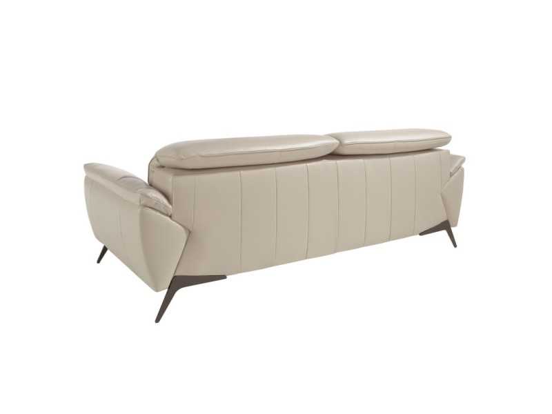 Canapé 3 places au design moderne, tapissé de cuir véritable - PADUA 3