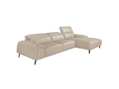 Sofá chaise longue derecha tapizado en piel genuina- PADUA D Sofá chaise longue derecha tapizado en piel genuina- PADUA D