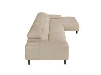 Sofá chaise longue derecha tapizado en piel genuina- PADUA D Sofá chaise longue derecha tapizado en piel genuina- PADUA D