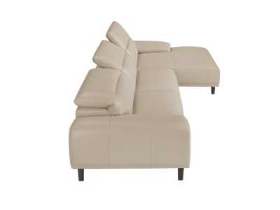 Sofá chaise longue derecha tapizado en piel genuina- PADUA D Sofá chaise longue derecha tapizado en piel genuina- PADUA D