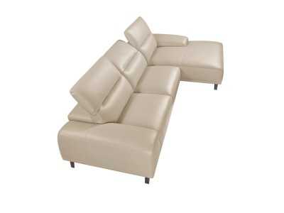 Sofá chaise longue derecha tapizado en piel genuina- PADUA D Sofá chaise longue derecha tapizado en piel genuina- PADUA D