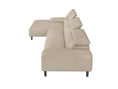 Left chaise longue sofa upholstered in genuine leather - PADUA IZ Left chaise longue sofa upholstered in genuine leather - PADUA IZ