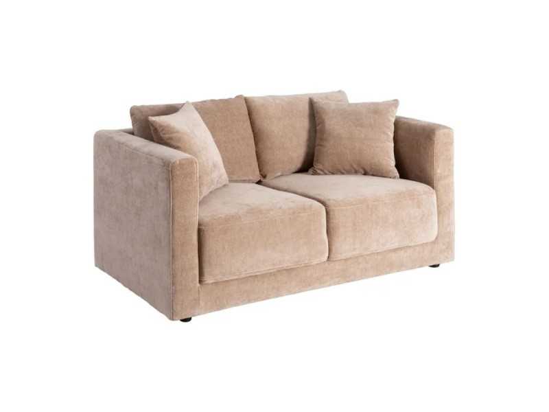 2-seater sofa upholstered in fabric - TAUPE 2