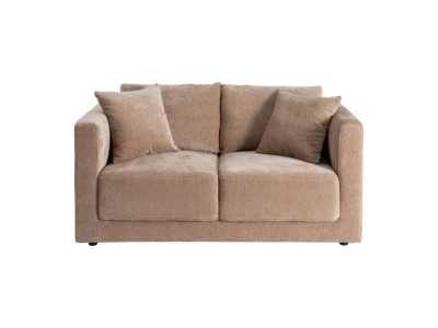 2-seater sofa upholstered in fabric - TAUPE 2