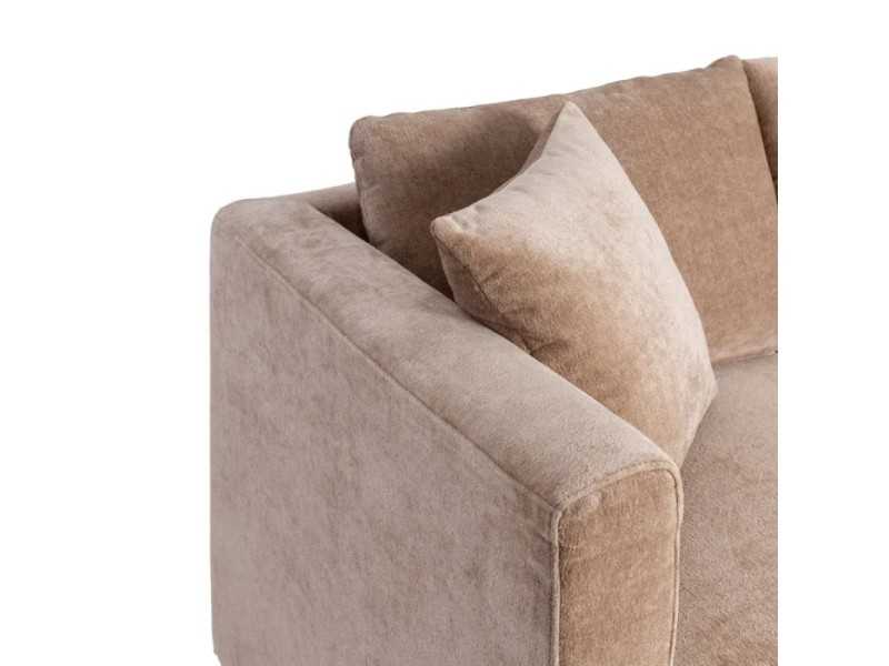 Sofá 2 plazas tapizado en tela - TAUPE 2