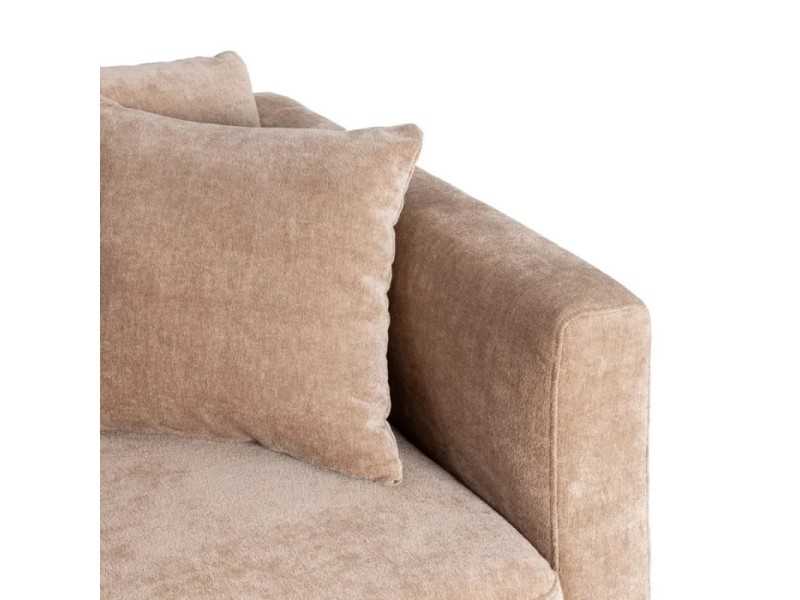 2-seater sofa upholstered in fabric - TAUPE 2