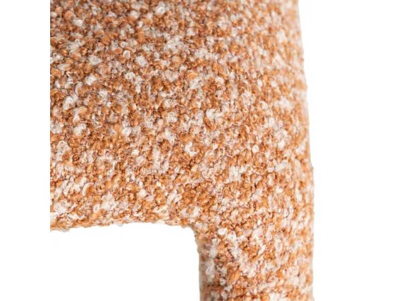 Nordic design chair upholstered in salmon-colored fabric - ANDO SALMÓN